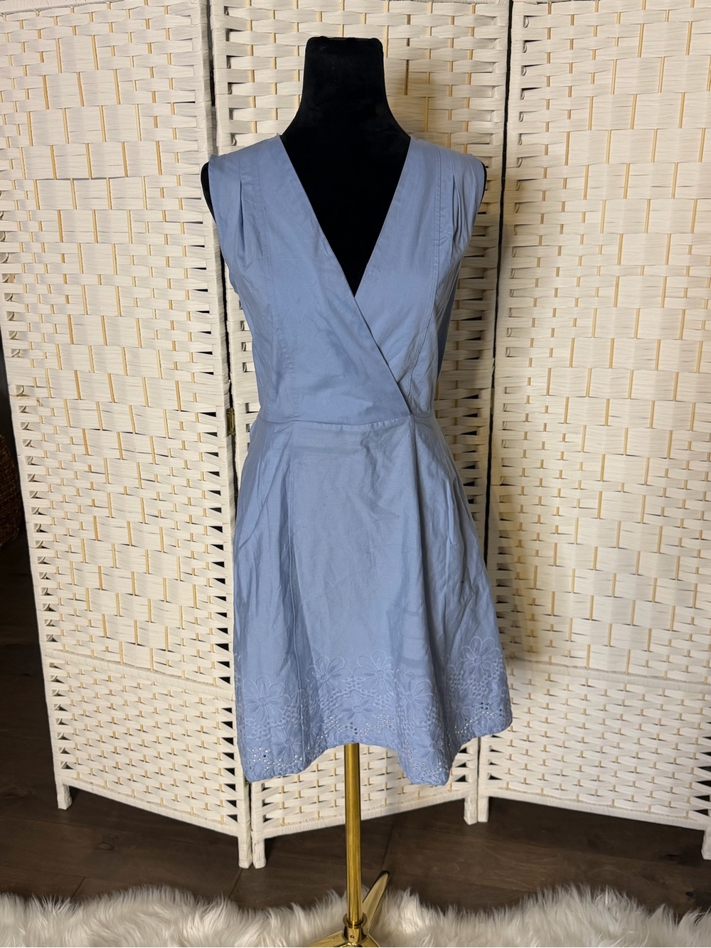 Calypso St. Barth Powder Blue Sleeveless Wrap Dress